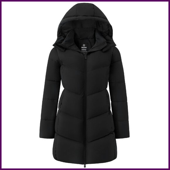 Women's Long Puffer Parka Hooded Winter Coat Warm Windproof Waterproof